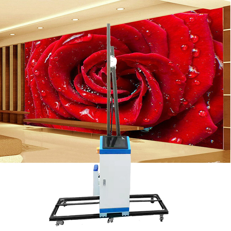 3D wall painting machines double head uv wall printer machine  automatic vertical wall printer