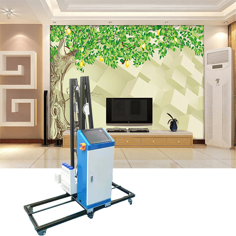 Direct To Wall painting Machine 3D Effect UV Vertical Walls Painter Printer CMYK DX8 head printing on Ceramic Tiles Glass