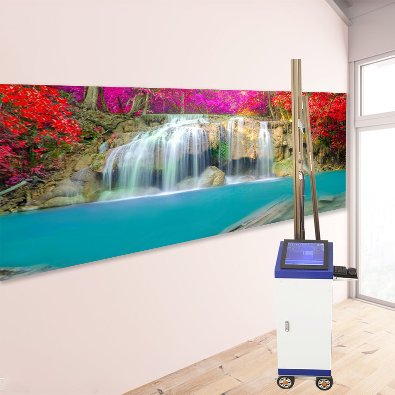 Easy operation wall mural 3d printing machine full color image printing 3d wall printer for indoor outdoor wall glass wood print