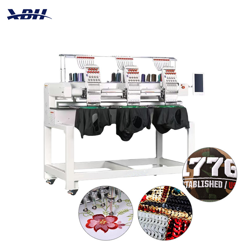 Sing 2 4 6 Head Automatic Sewing Embroidery Machine EM-1010 Multi Needle 3d Hat T-shirt Flat Taping Computer Embroidery Machine