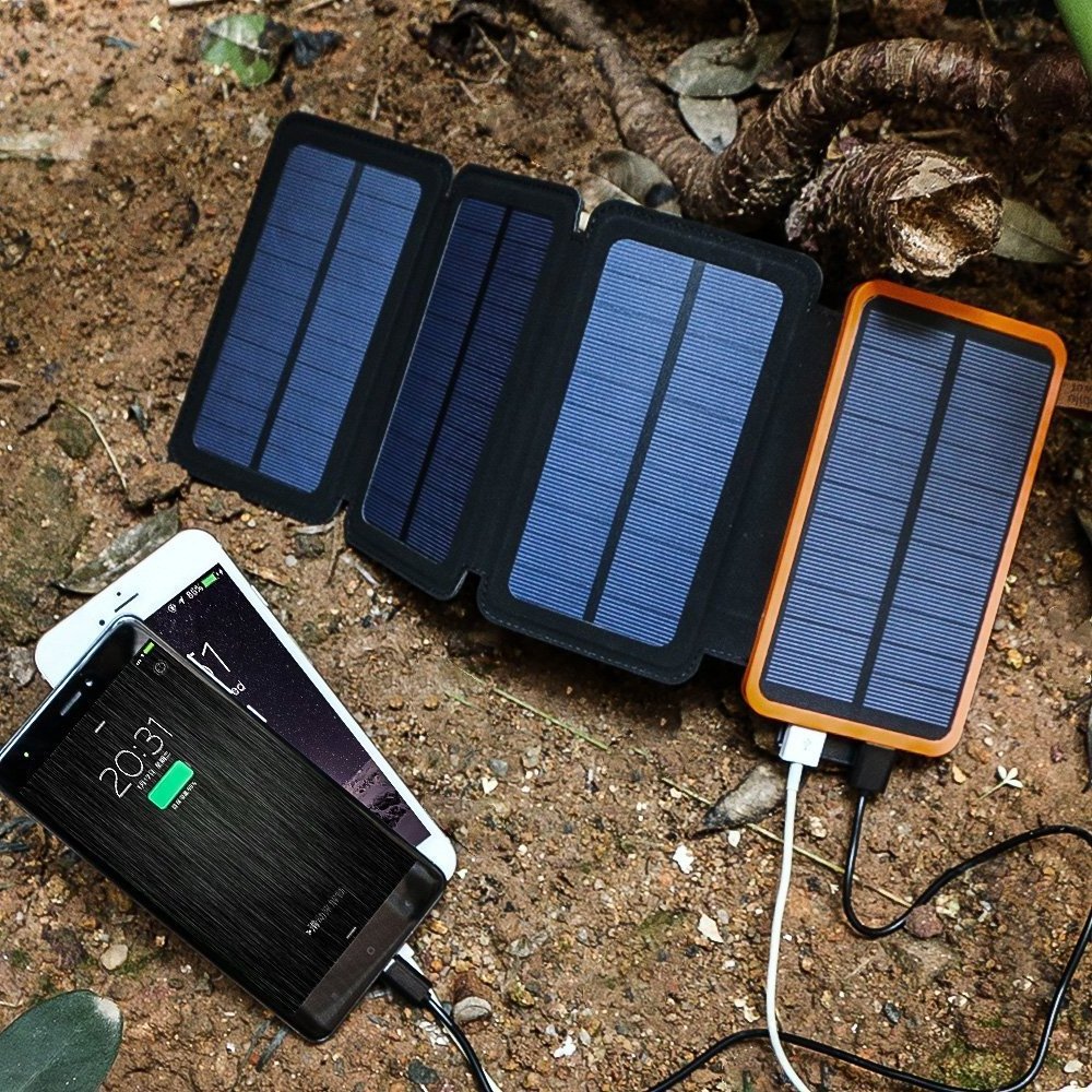 wireless foldable solar panel power bank