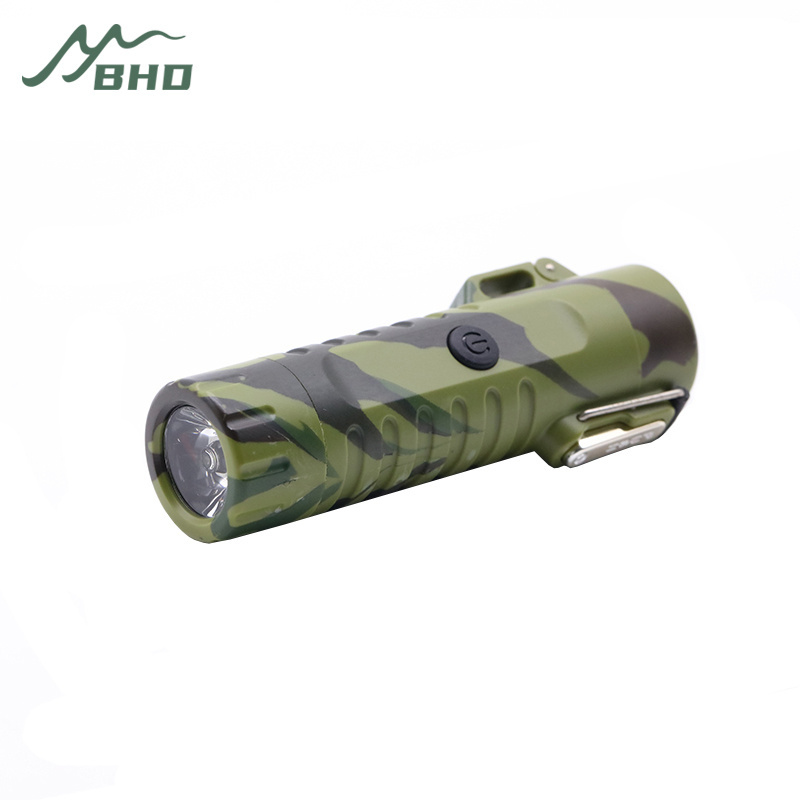 Custom Windproof Electric Cigarette Lighter Camouflage Plasma Arc Lighter With Outdoor Lighting