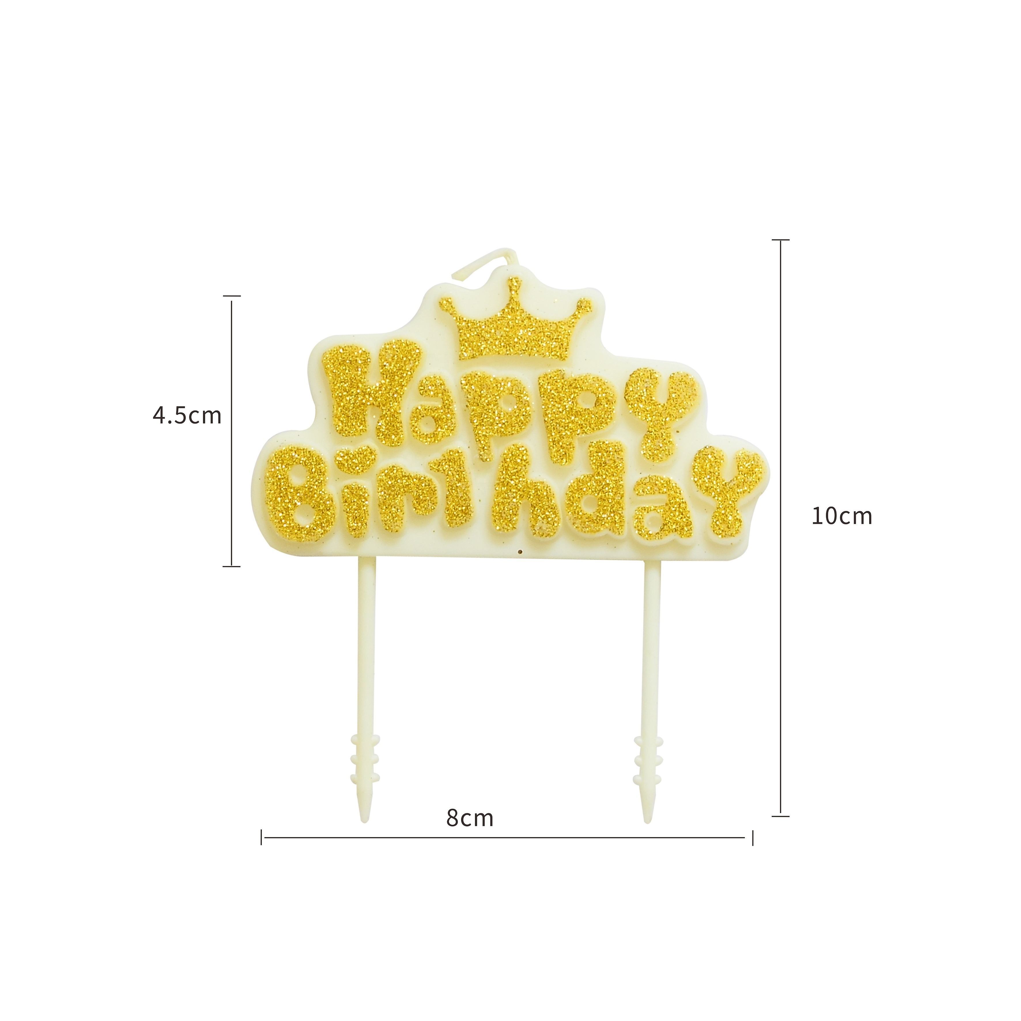 New Design Glitter  Crown Happy Birthday Letters Cake Candles For Birthday Party