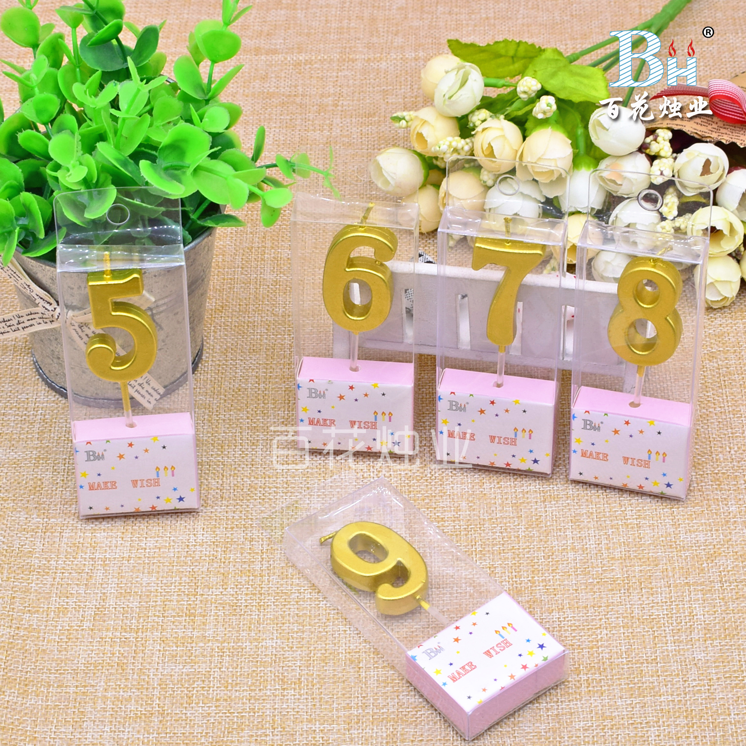 NEW Gold Number Birthday Candles HOT High Small Number  Gold for Cake Birthday