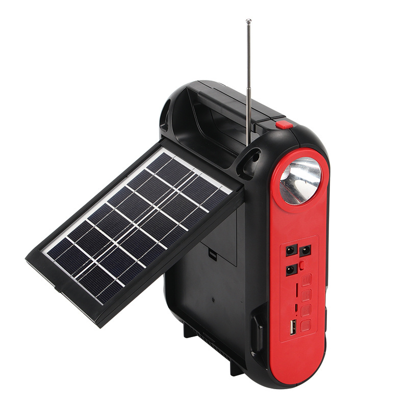 Solar Charging LED Torch FM Radio Outdoor Camping Light solar rechargeable emergency light