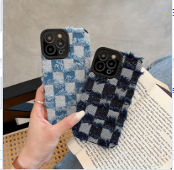 Denim Phone Case for iPhone 14pro max 13 12 11 Creative Handmade Mobile Phone Covers Customize