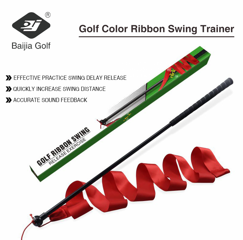 Hot Selling Golf Color Ribbon Swing Trainer Portable Full Swing Practice Golf Swing Speed Stick Golf Aid