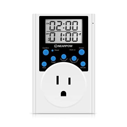 Timer Outlet, Multifunctional Infinite Cycle Programmable Plug-in Digital Timer Switch Outlet for Appliance