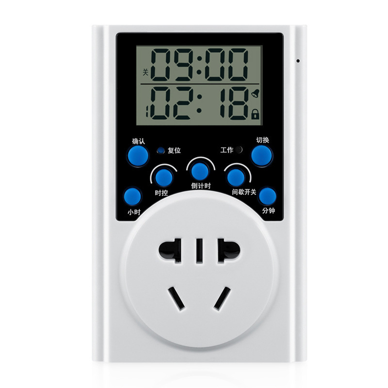 Timer Outlet, Multifunctional Infinite Cycle Programmable Plug-in Digital Timer Switch Outlet for Appliance