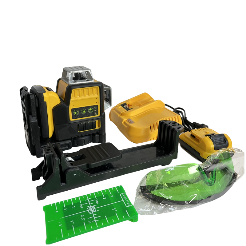 Most popular Rotary 12 Lines Red Beam 3D Green Light Cordless Automatic  360 Rotary Laser Level