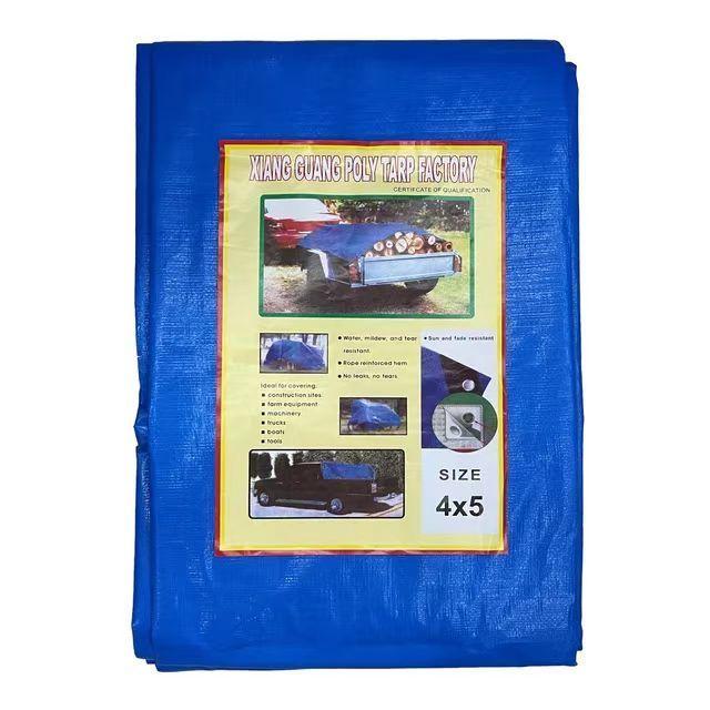 HDPE woven fabric film string reinforced poly tarpaulin korea  tent material pvc coated tarpaulin PE tarpaulin Sheet 4x6