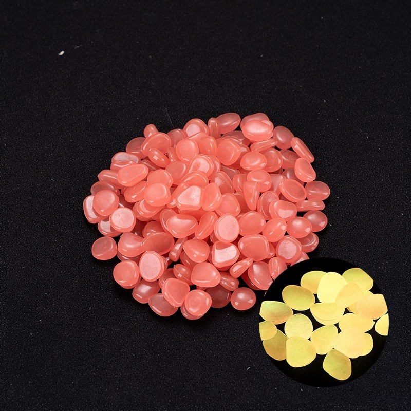 200 artificial luminous stone vases decorated with 0.5 g fluorescent aquarium pebbles per 1 cm package