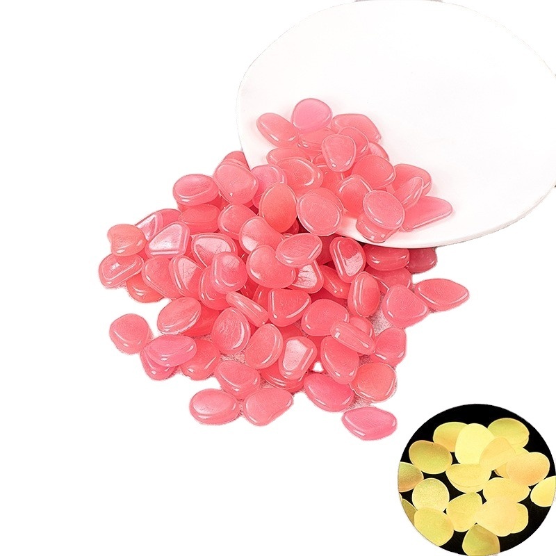 200 artificial luminous stone vases decorated with 0.5 g fluorescent aquarium pebbles per 1 cm package