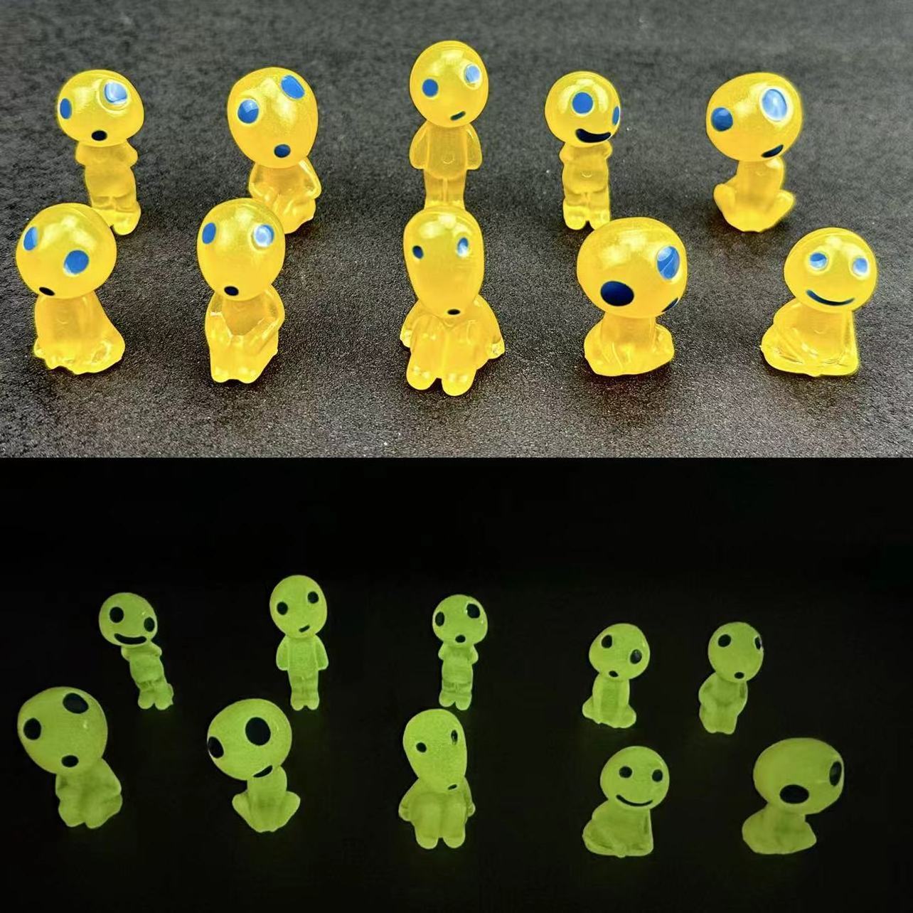 Creative alien micro-landscape ornaments glow in the dark garden decorations