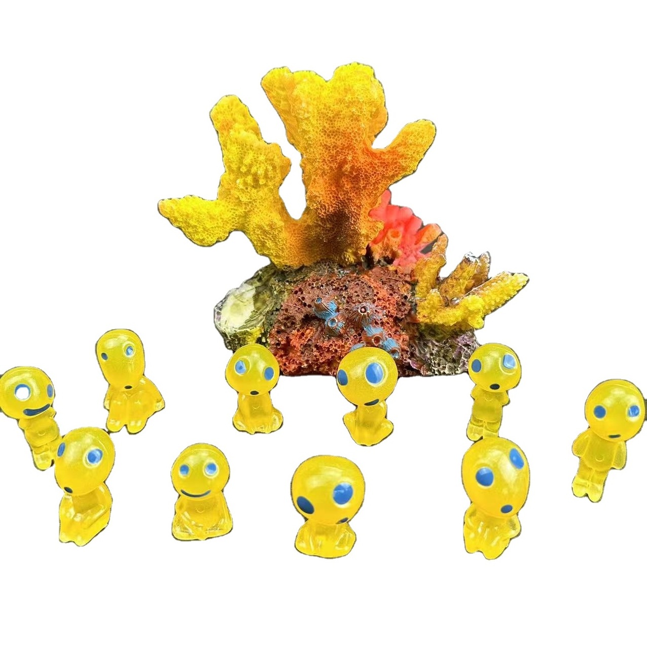 Creative alien micro-landscape ornaments glow in the dark garden decorations