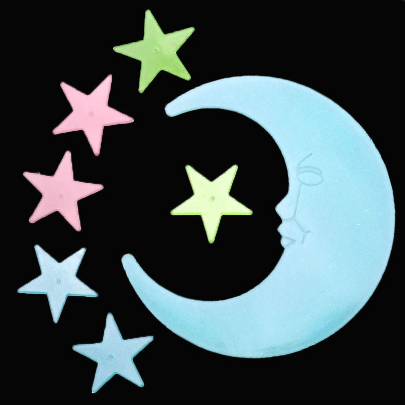 10 sets Glow-in-the-dark stars Christmas night sticker on the wall of the Big Moon glow-in-the-dark Christmas sticker