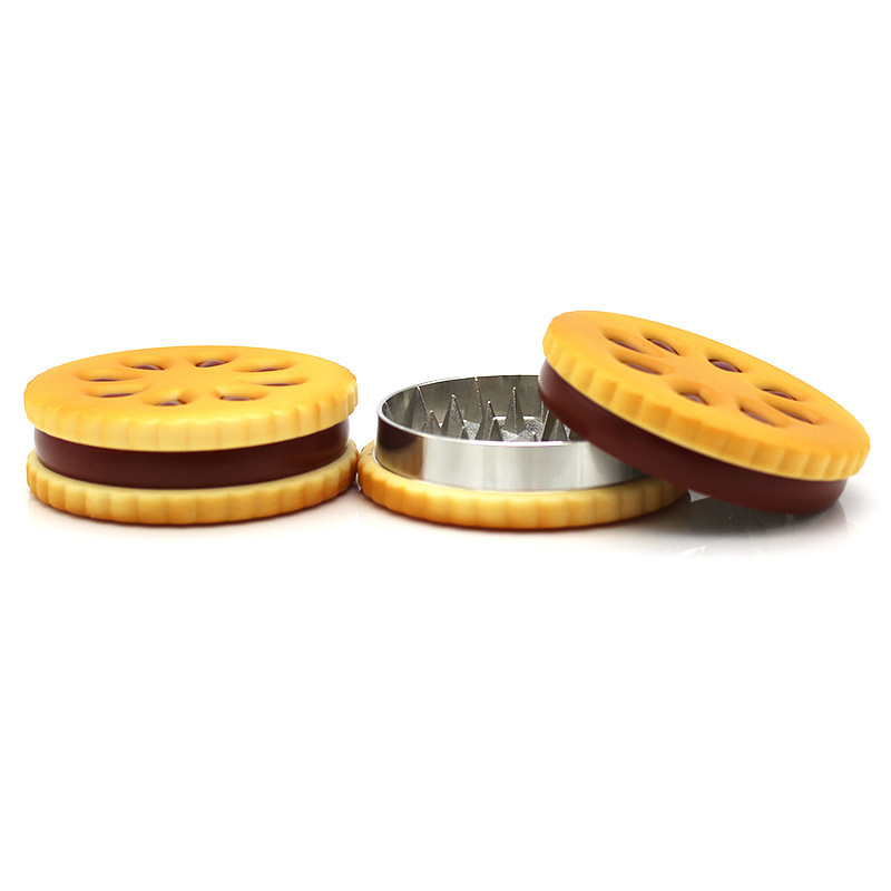 Metal Tobacco Grinder, New Cookie Shape Grinder, Double Grinding