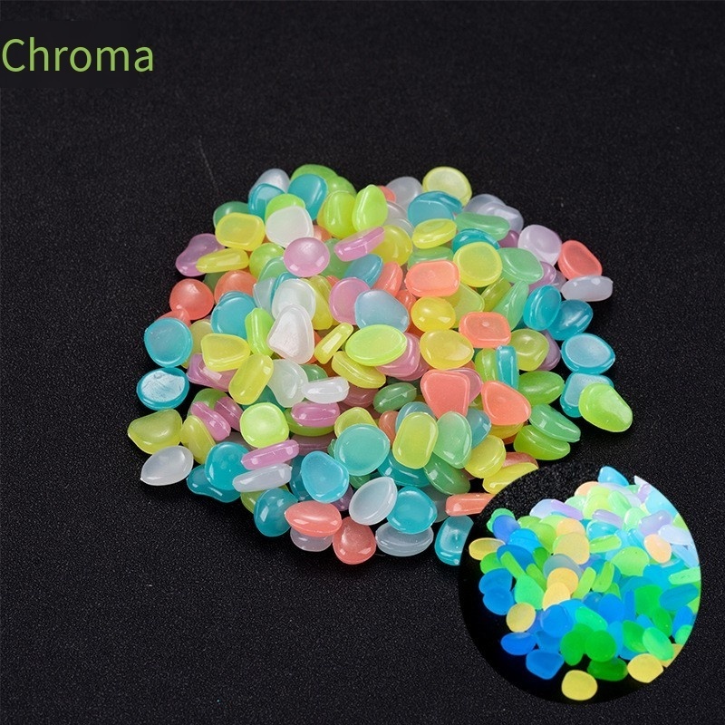 200 artificial luminous stone vases decorated with 0.5 g fluorescent aquarium pebbles per 1 cm package