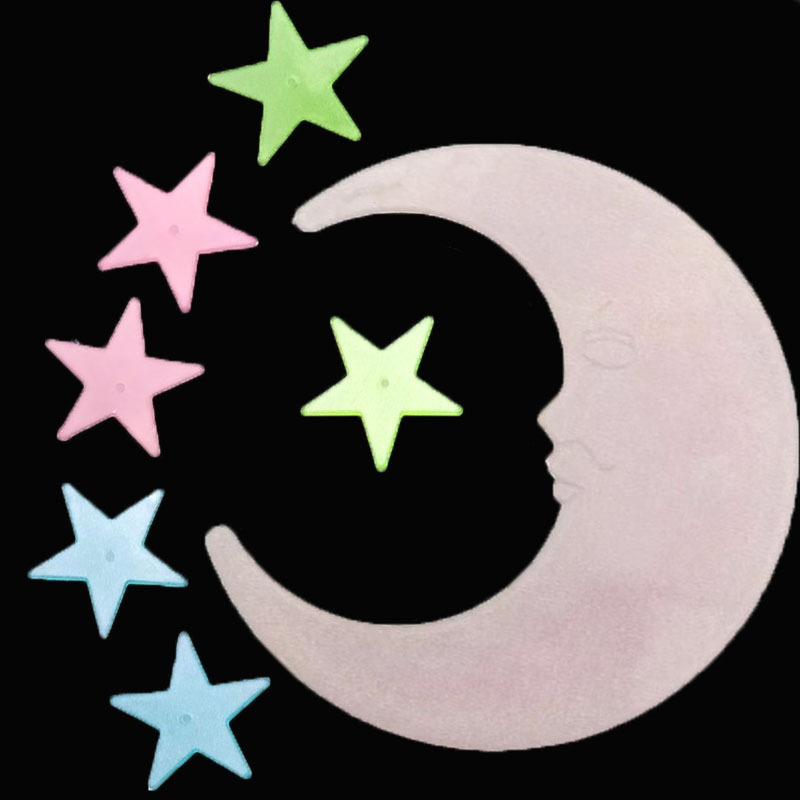 10 sets Glow-in-the-dark stars Christmas night sticker on the wall of the Big Moon glow-in-the-dark Christmas sticker