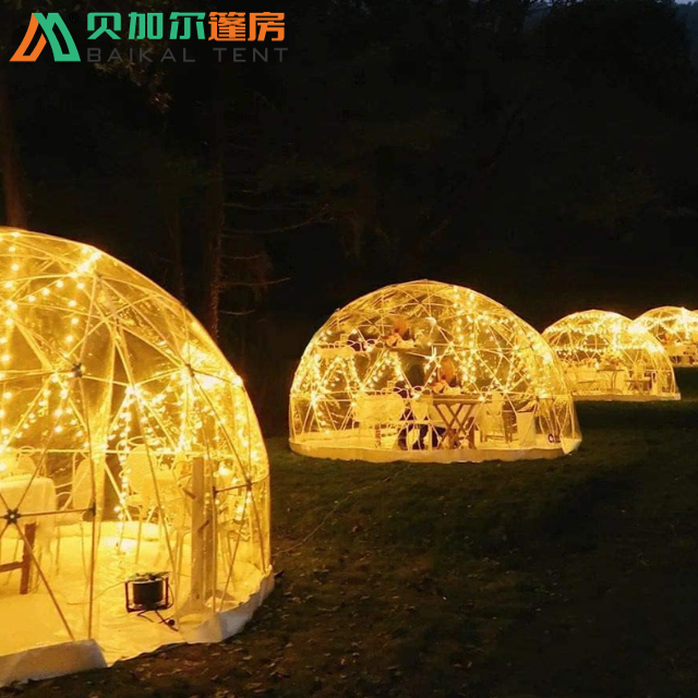 Transparent Garden Dome Bubble Tent 12ft Stylish Conservatory Clear Geodesic Screen House Room