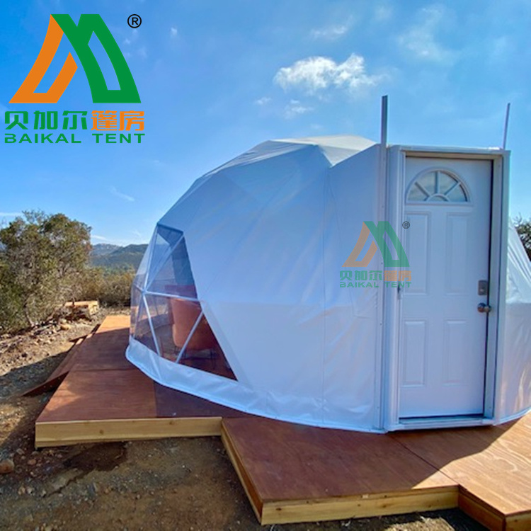 Hiking heated igloo garden dome tent geodesic glamping dome tent