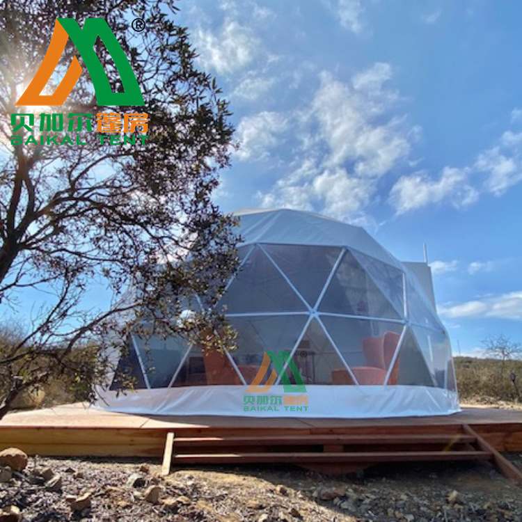 Hiking heated igloo garden dome tent geodesic glamping dome tent