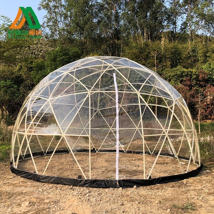 3.6m Luxury outdoor transparent hotel plastic clear dome garden igloo tent