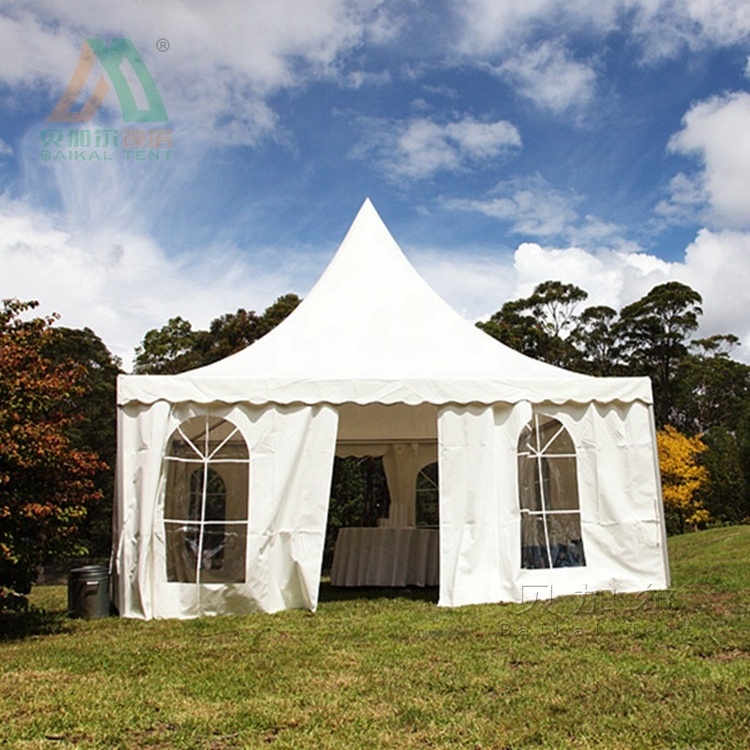 Unique Design Outdoor Pagoda Tent  3x3 8mx8m 10x10 20x20 Double White Coated PVC Waterproof Wedding Marquee Party