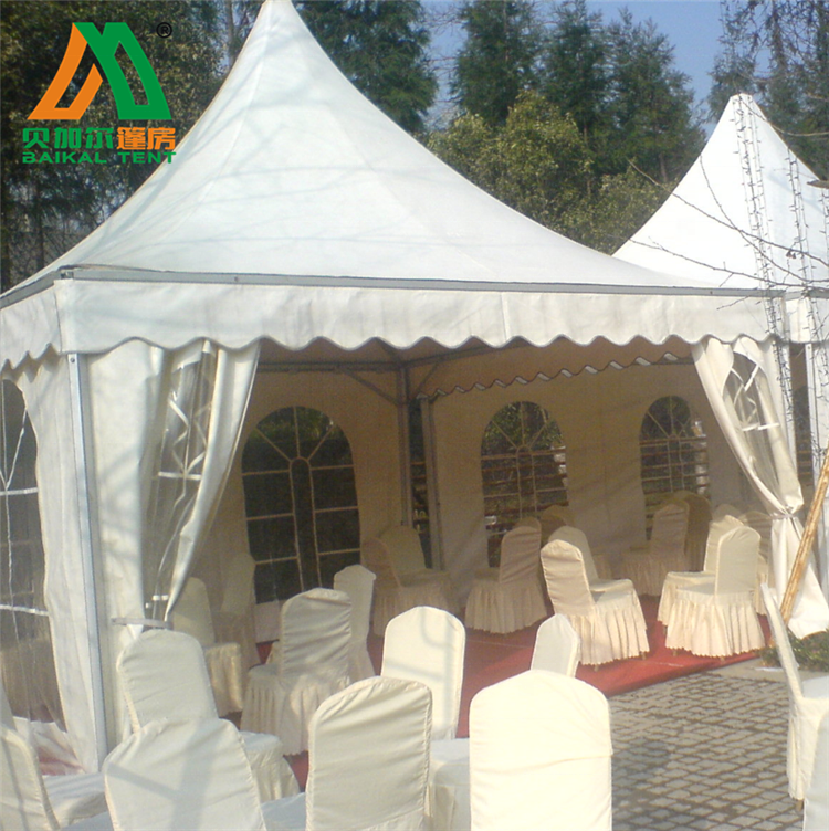 5m Span Outdoor White Canvas Pagoda Party Event Tent Gazebo