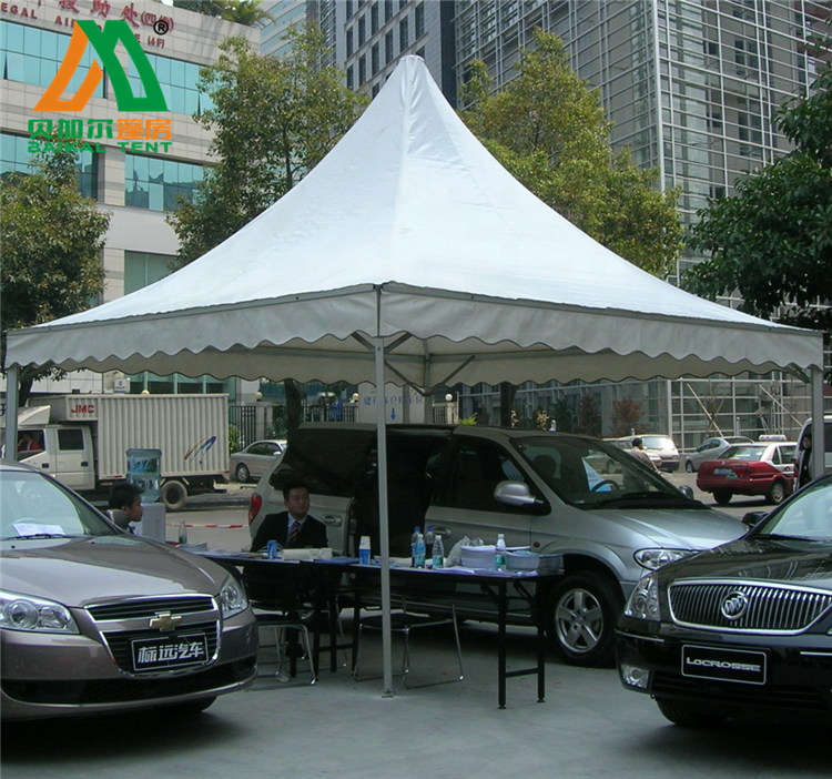 5m Span Outdoor White Canvas Pagoda Party Event Tent Gazebo