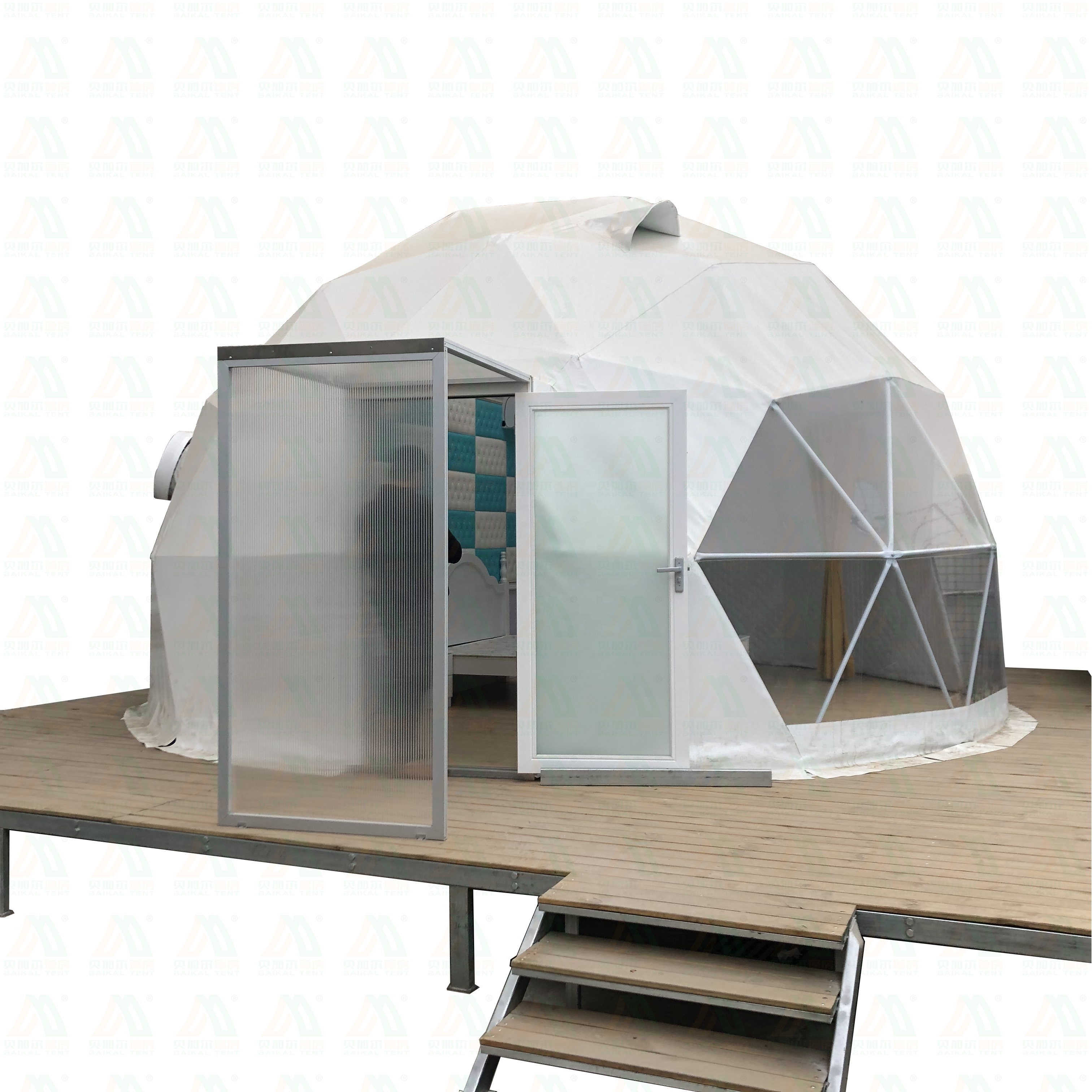 6m Transparent garden hotel igloo glamping house geodesic dome tent