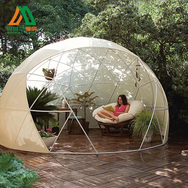 3.6m Luxury outdoor transparent hotel plastic clear dome garden igloo tent