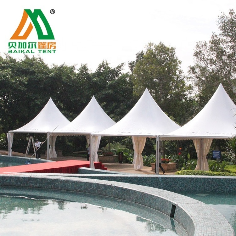 Unique Design Outdoor Pagoda Tent  3x3 8mx8m 10x10 20x20 Double White Coated PVC Waterproof Wedding Marquee Party