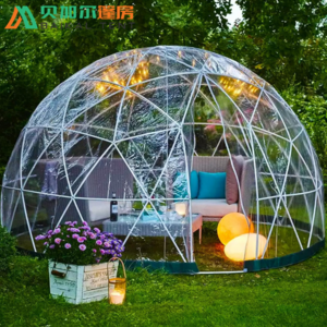 Transparent Garden Dome Bubble Tent 12ft Stylish Conservatory Clear Geodesic Screen House Room