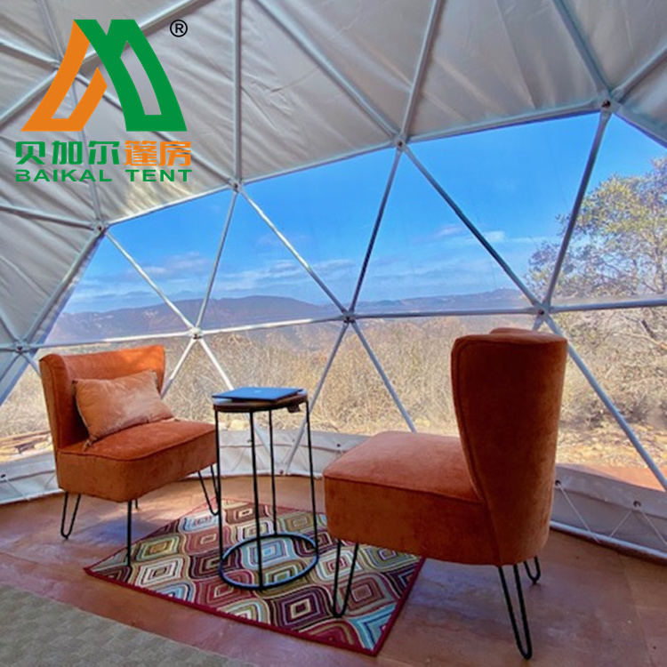 Hiking heated igloo garden dome tent geodesic glamping dome tent