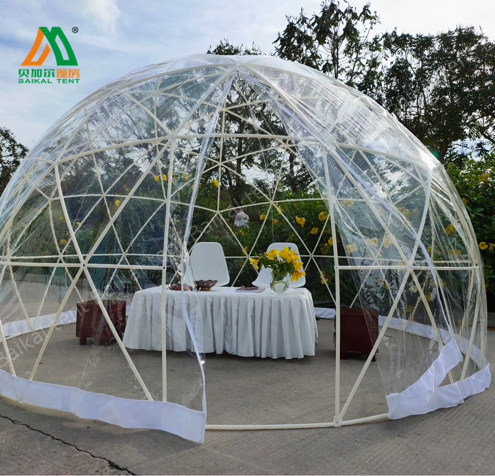 3.6m transparent dome plastic garden igloo 4 seasons cafe dome tent