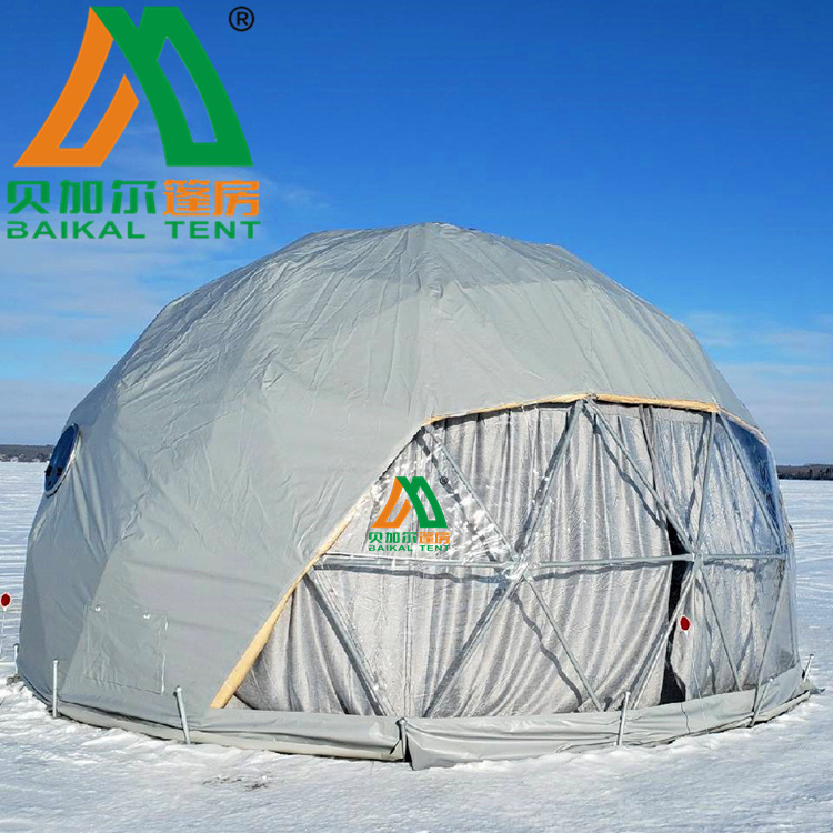 6m Transparent garden hotel igloo glamping house geodesic dome tent