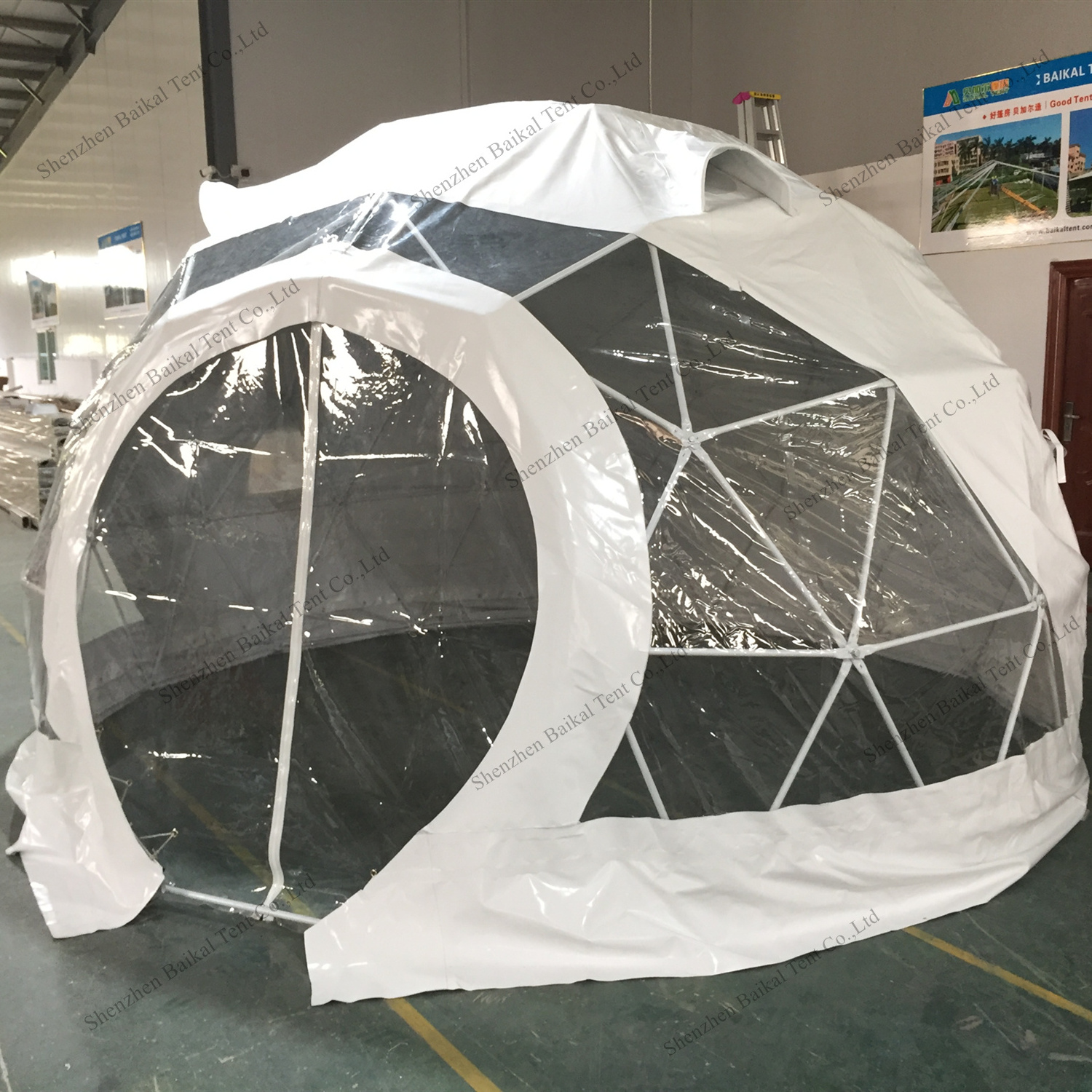 Fully clear roof transparent party geodesic dome tent 4m sphere canopy