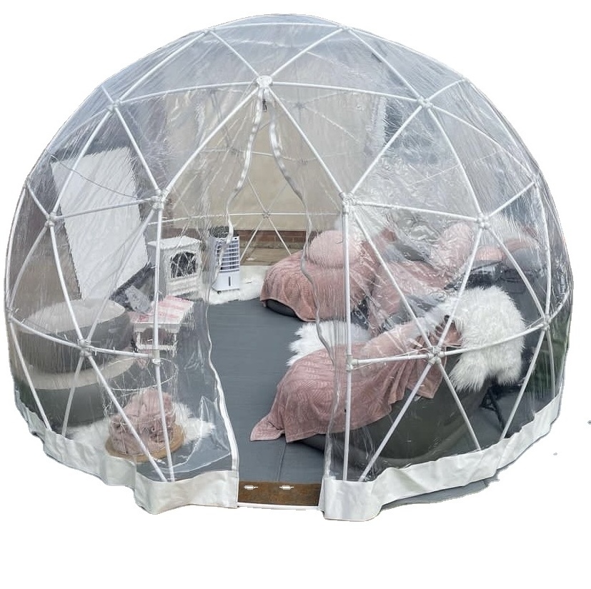 Geometric 3.6m Dome Tent Winter Waterproof Clear Igloo for Outdoor Dining Restaurant Garden Glamping Trade Show Tents