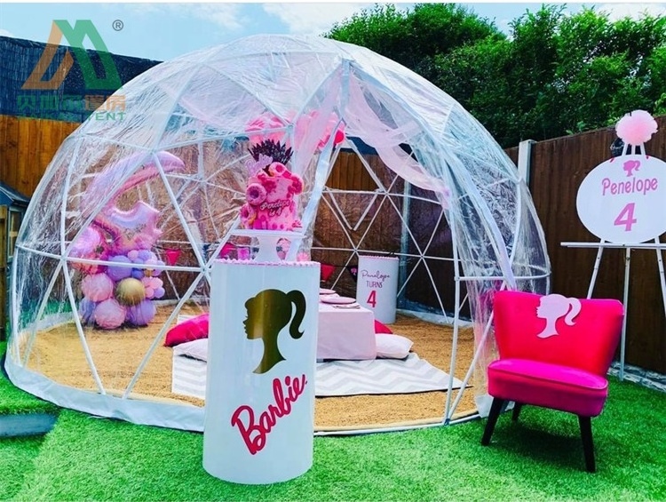 3.6m clear geodesic transparent igloo dome tents for dining/coffee