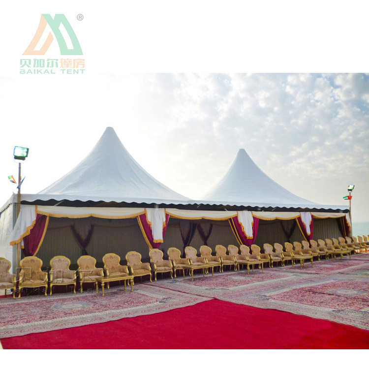 Marquee Tent With Aluminum frame Arabian Pagoda Tent 5x5 3X3 6X6 8X8 10m x 10m 12X12 Outdoor Canvas Hexagon Gazebo Pagoda Tent