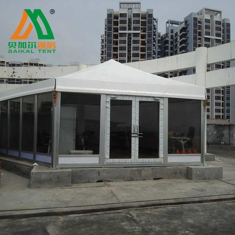 Big Luxury Hexagon Tent Polygonal Gazebo Tent With Glass Walls