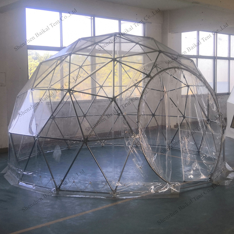 Fully clear roof transparent party geodesic dome tent 4m sphere canopy