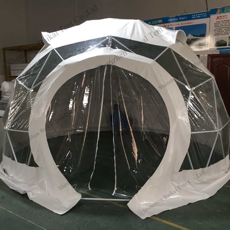 Fully clear roof transparent party geodesic dome tent 4m sphere canopy