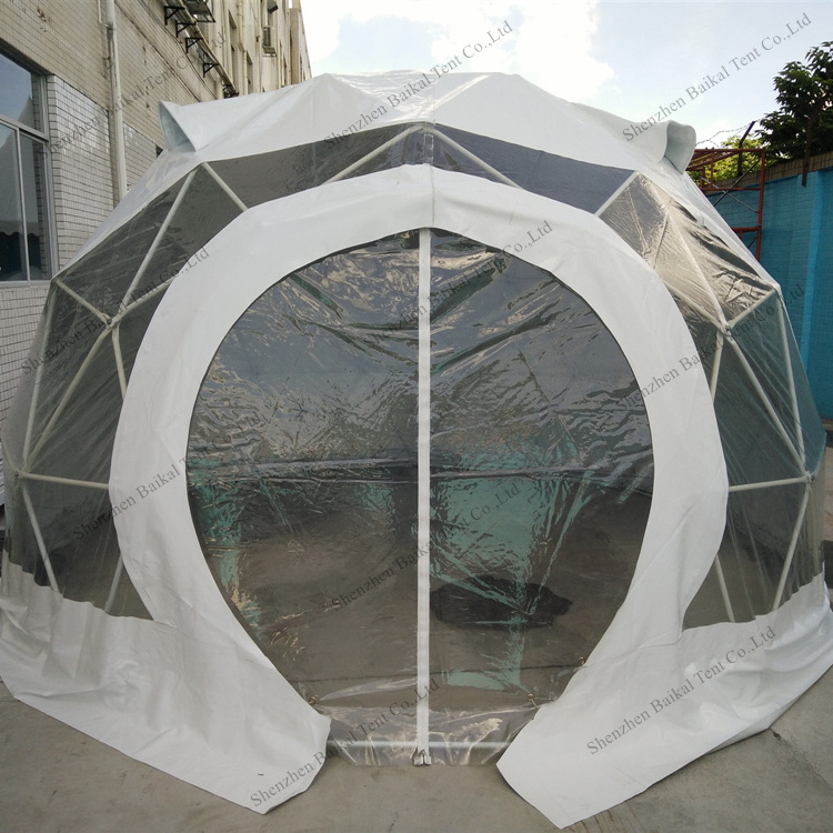 Fully clear roof transparent party geodesic dome tent 4m sphere canopy