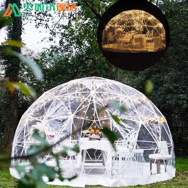 Transparent Garden Dome Bubble Tent 12ft Stylish Conservatory Clear Geodesic Screen House Room