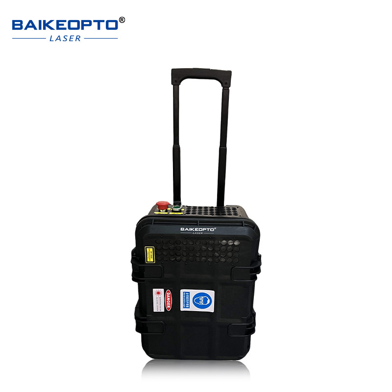 Baikeopto laser cleaner 200W pulse Laser Cleaning Machine backpack type remove rust paint grease dirt