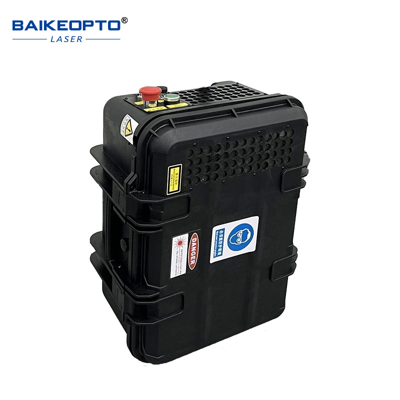 Baikeopto laser cleaner 200W pulse Laser Cleaning Machine backpack type remove rust paint grease dirt