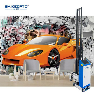 New Model Direct to Vertical Wall Printer Home Decal 5 Colors CMYKW Inkjet Printer Business Opportunity UV Wall Painting Machine