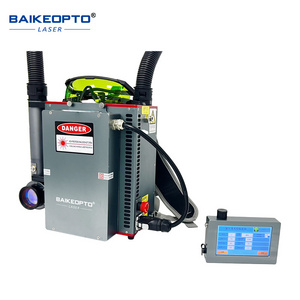 high efficient 50w rust removal laser cleaning machine for wide format oxide coating paint laser cleaning gun